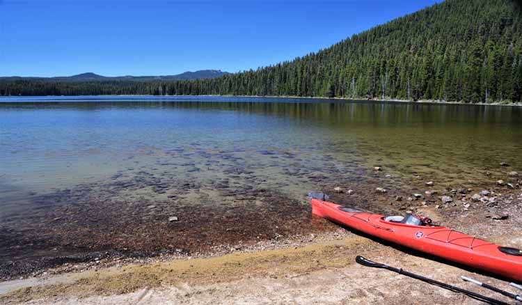lake and kayak